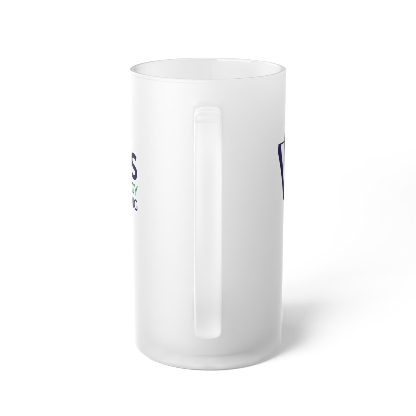 Edwards Managed Technology Computer Consulting Frosted Glass Beer Mug