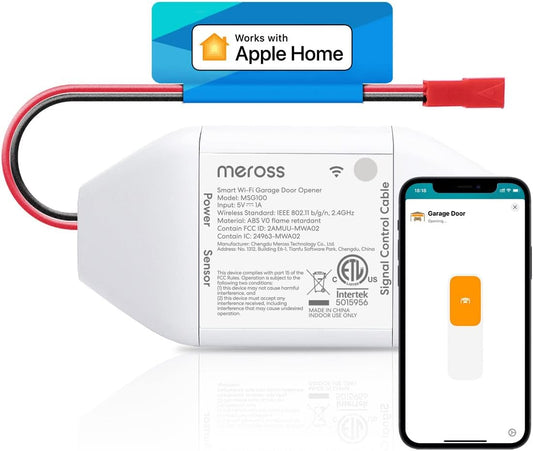 OPEN BOX - meross Smart Garage Door Opener Remote, Compatible with Apple HomeKit, Amazon Alexa, Google Assistant and SmartThings, No Hub Needed