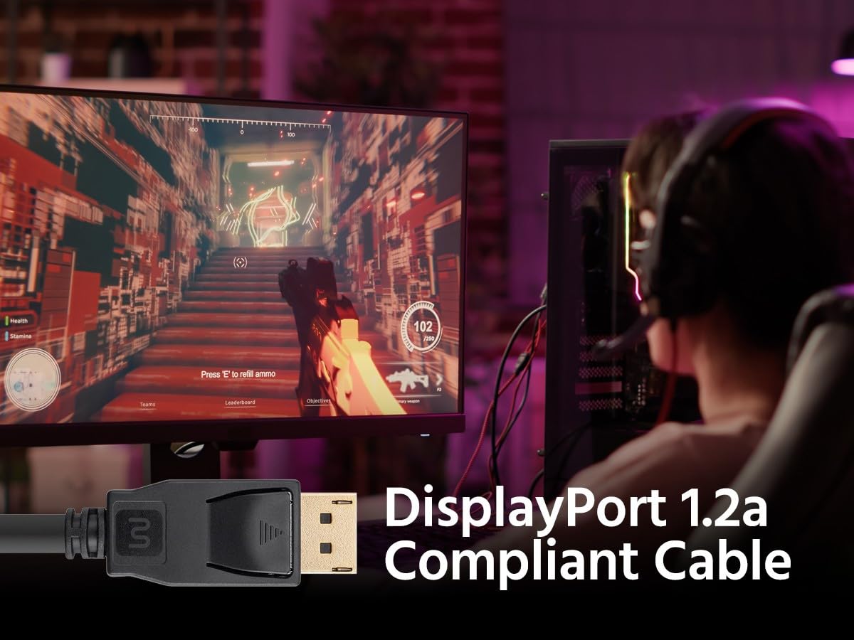 Monoprice Select Series DisplayPort 1.2 Cable, 6ft Black