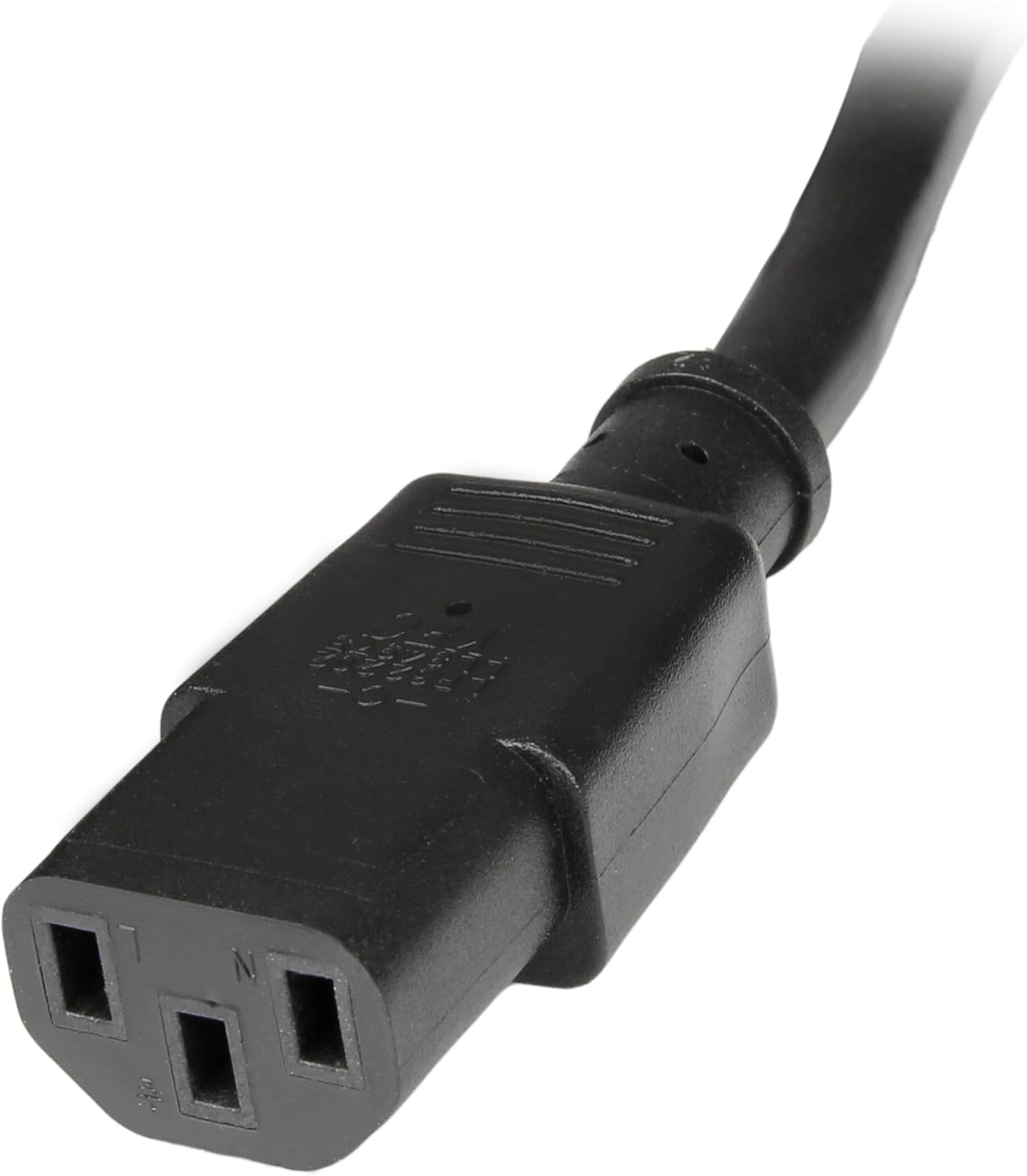 3 Prong Power Cord 6ft (1.82m) - 15A/250V, 14 AWG - C13 to C14, (IEC-60320-C13 to IEC-60320-C14) - Heavy-Duty Power Cable for Network and Data Center Needs 15A/250V - (Black)
