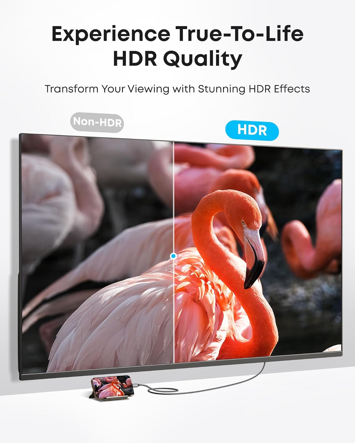 Anker HDMI Cable,4K@60Hz HDR USB C to HDMI Cable,Ultra-Fast Nylon-Braided with Advanced Shielding,Thunderbolt 5/4/3 Compatible,for MacBook,iPad,iPhone,HD TV,and More(6FT,Black)