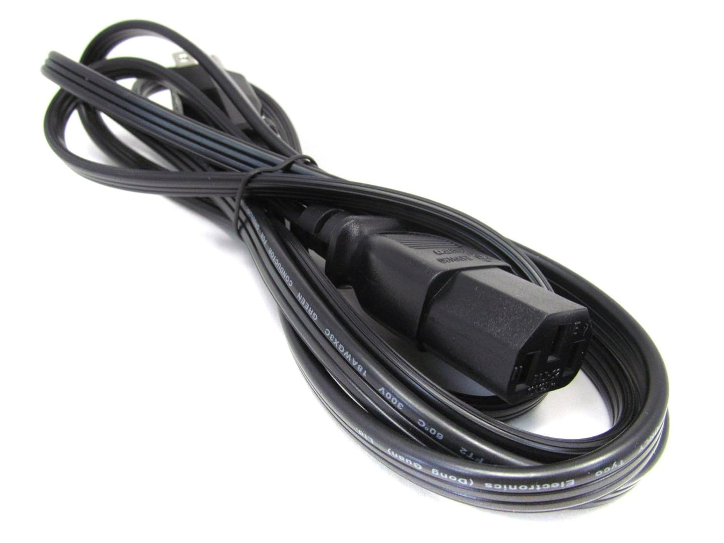 6-Ft Standard 3-Prong C13 18 AWG Power Cable Cord for Computer, Monitor, PC, Desktop, Printer, Scanner.