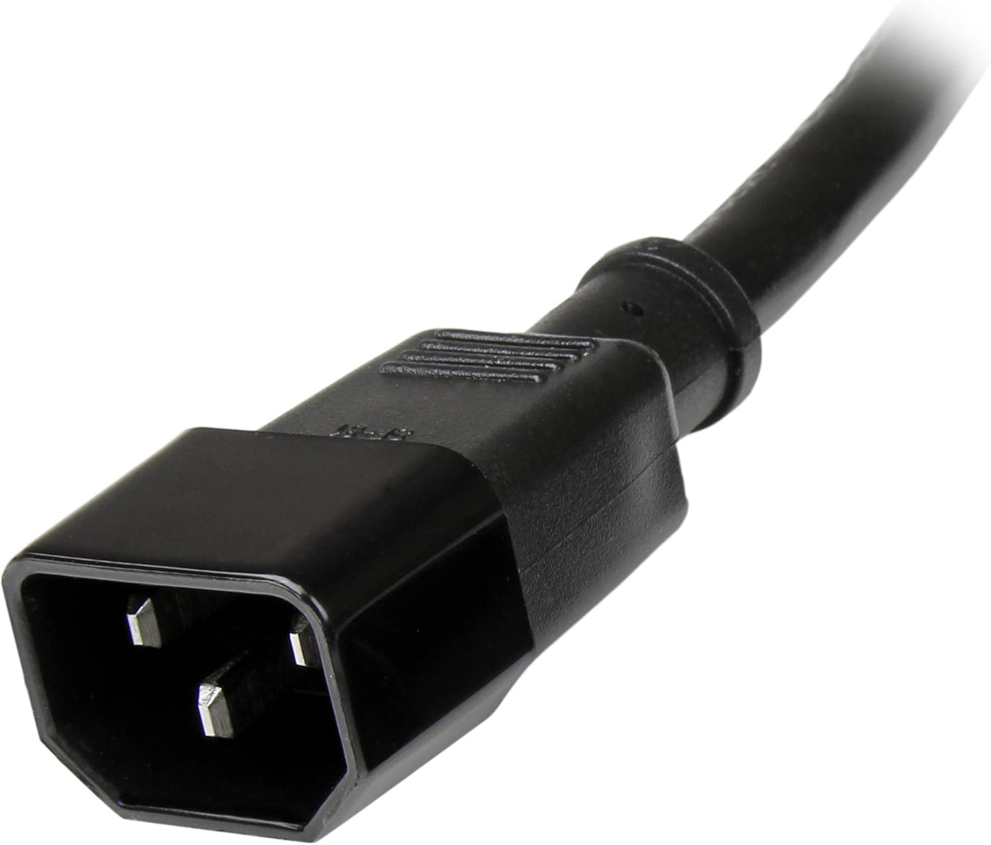 3 Prong Power Cord 6ft (1.82m) - 15A/250V, 14 AWG - C13 to C14, (IEC-60320-C13 to IEC-60320-C14) - Heavy-Duty Power Cable for Network and Data Center Needs 15A/250V - (Black)