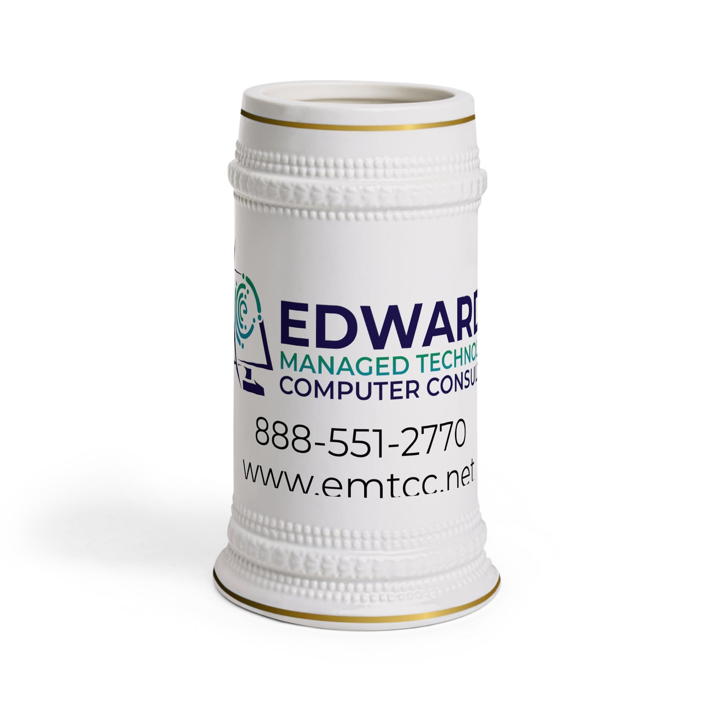 Edwards Managed Technology Computer Consulting Beer Stein Mug