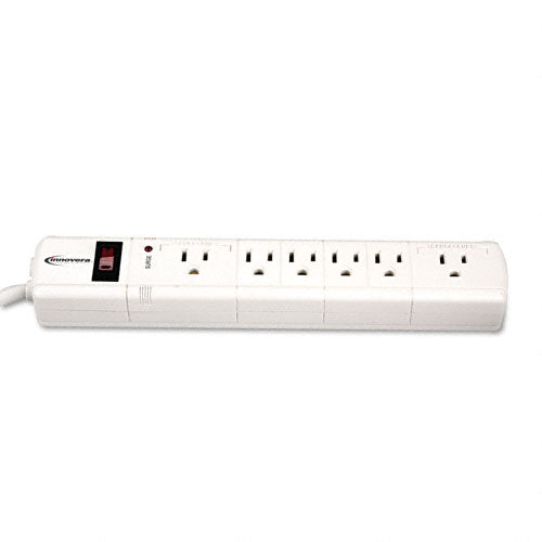 Innovera 71644 Surge Suppressor, 6 Outlets, 6 Ft Cord, 900 Joules, Ivory