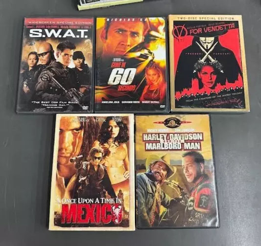 Wholesale lot of 5 Action DVDs ***USED***