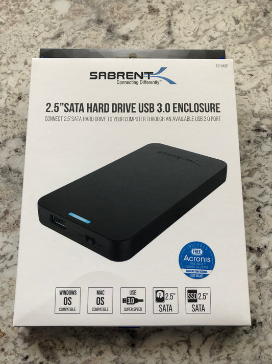Sabrent 2.5" SATA Hard Drive USB 3.0 Enclosure