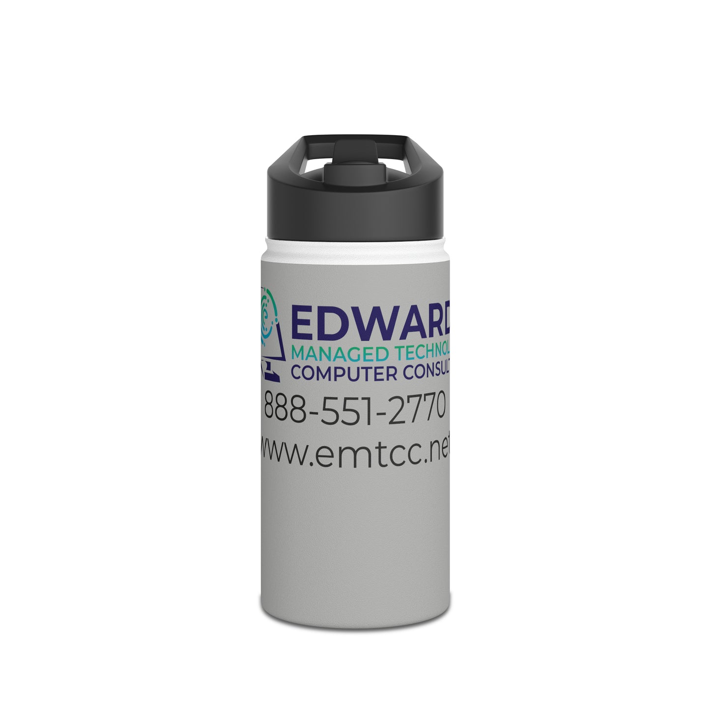 Edwards Managed Technology Stainless Steel Water Bottle, Standard Lid