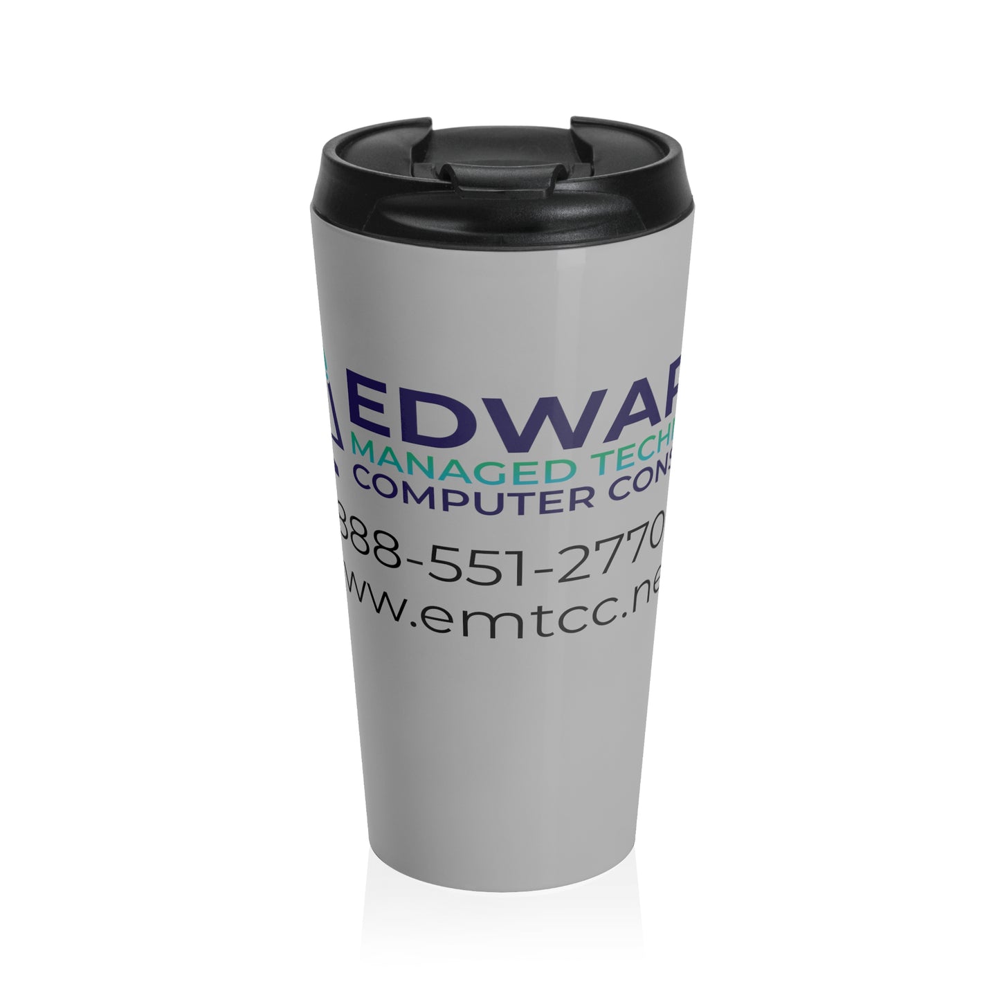 Edwards Managed Technology Computer Consulting Stainless Steel Travel Mug