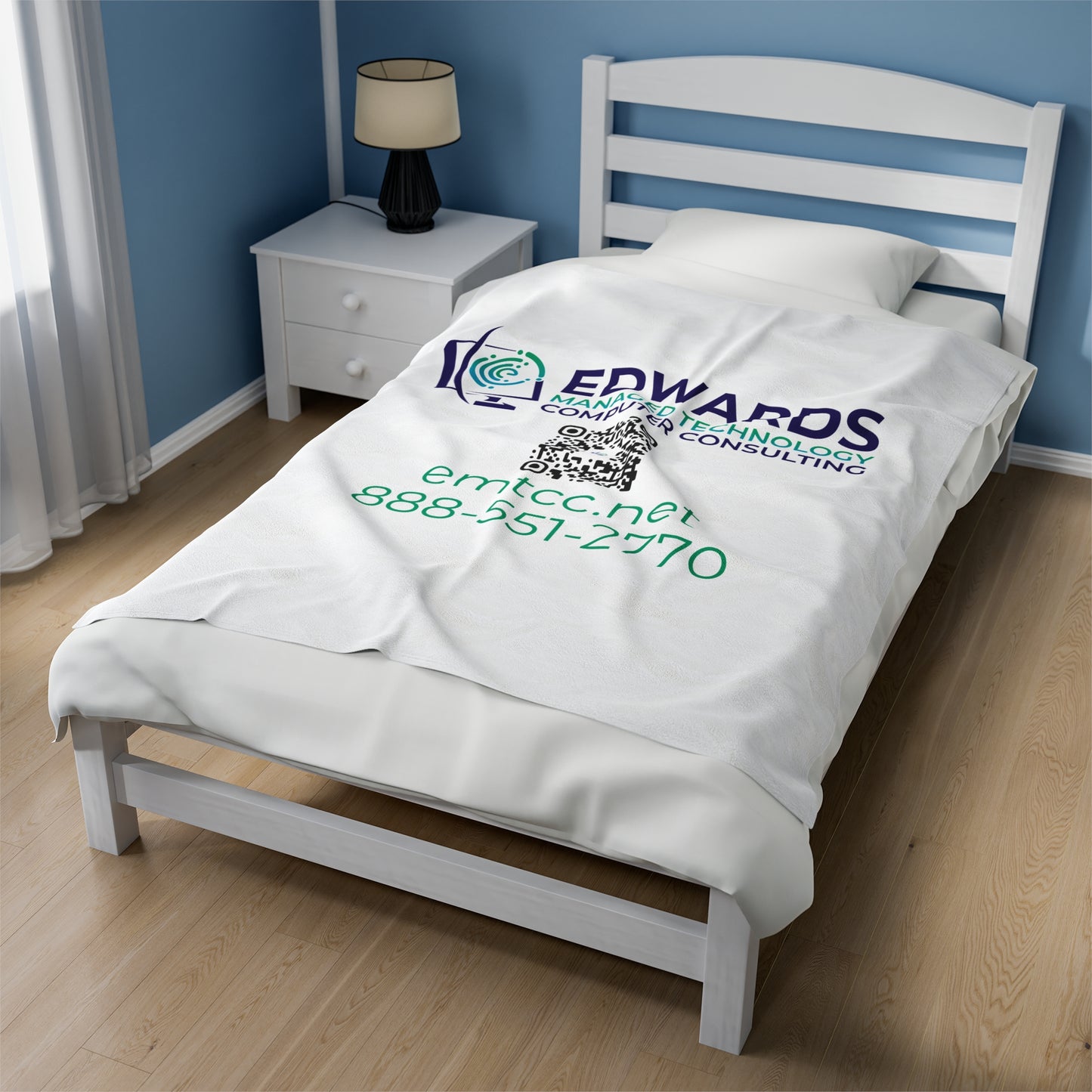 Edwards Managed Technology Velveteen Plush Blanket