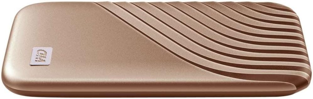 OPEN BOX Special --- Western Digital 1TB My Passport SSD Portable External Solid State Drive, Gold, Sturdy and Blazing Fast, Password Protection with Hardware Encryption - WDBAGF0010BGD-WESN