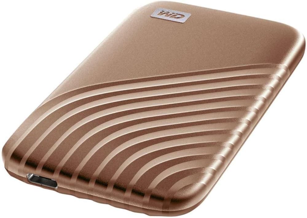 OPEN BOX Special --- Western Digital 1TB My Passport SSD Portable External Solid State Drive, Gold, Sturdy and Blazing Fast, Password Protection with Hardware Encryption - WDBAGF0010BGD-WESN