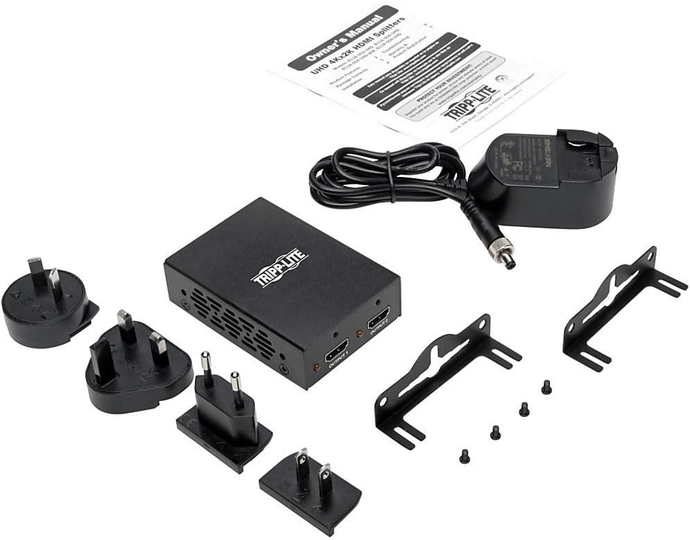 Tripp Lite 2-Port 3D HDMI Splitter HDCP 2.2, HDMI 2.0, 4K x 2K @ 60Hz 3840 x 2160 Ultra HD Video Audio TAA (B118-002-UHD-2) (Copy)