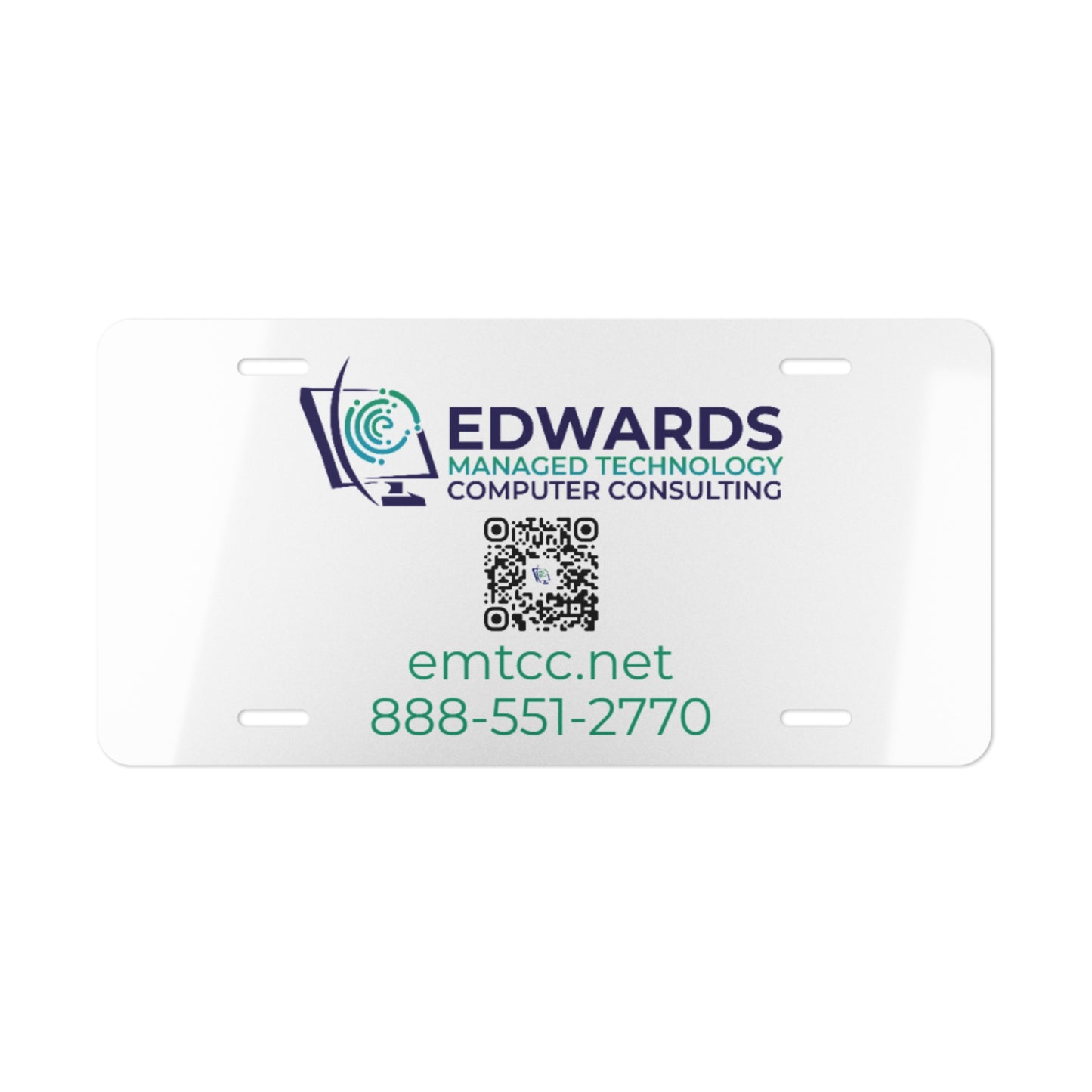 Edwards Managed Technology Vanity Plate