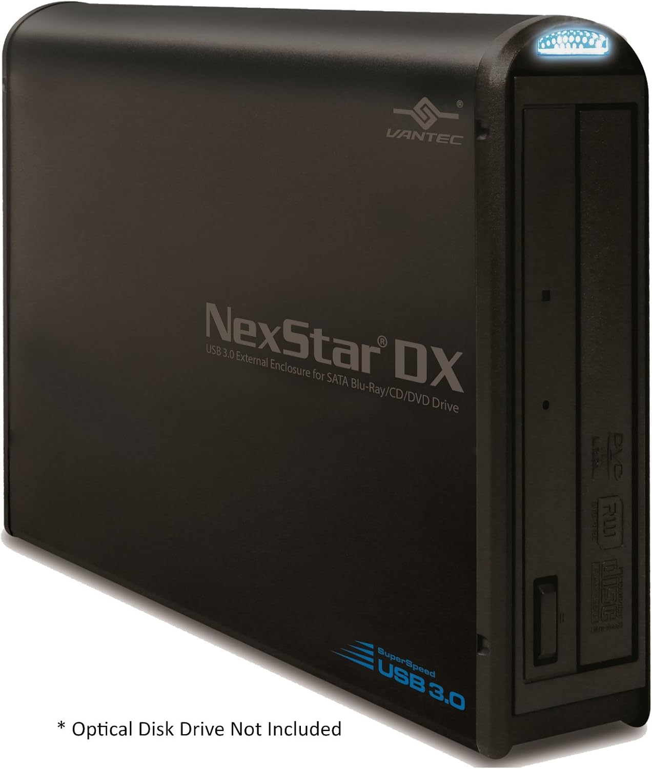 Vantec NST-536S3-BK NexStar DX USB 3.0 External Enclosure for SATA Blu-Ray/CD/DVD Drive all black