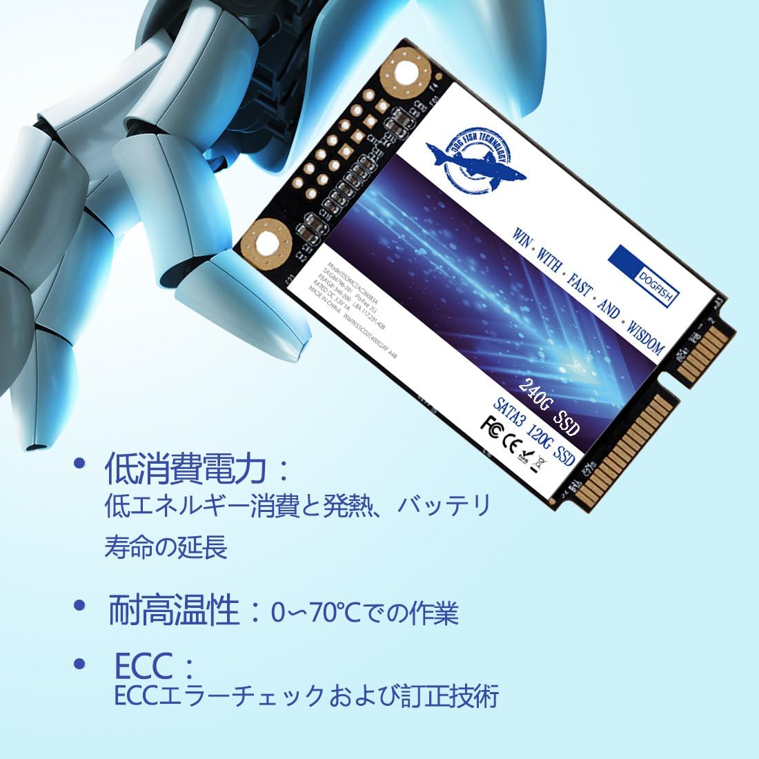 Dogfish Msata 256GB Internal Solid State Drive Mini Sata SSD Disk