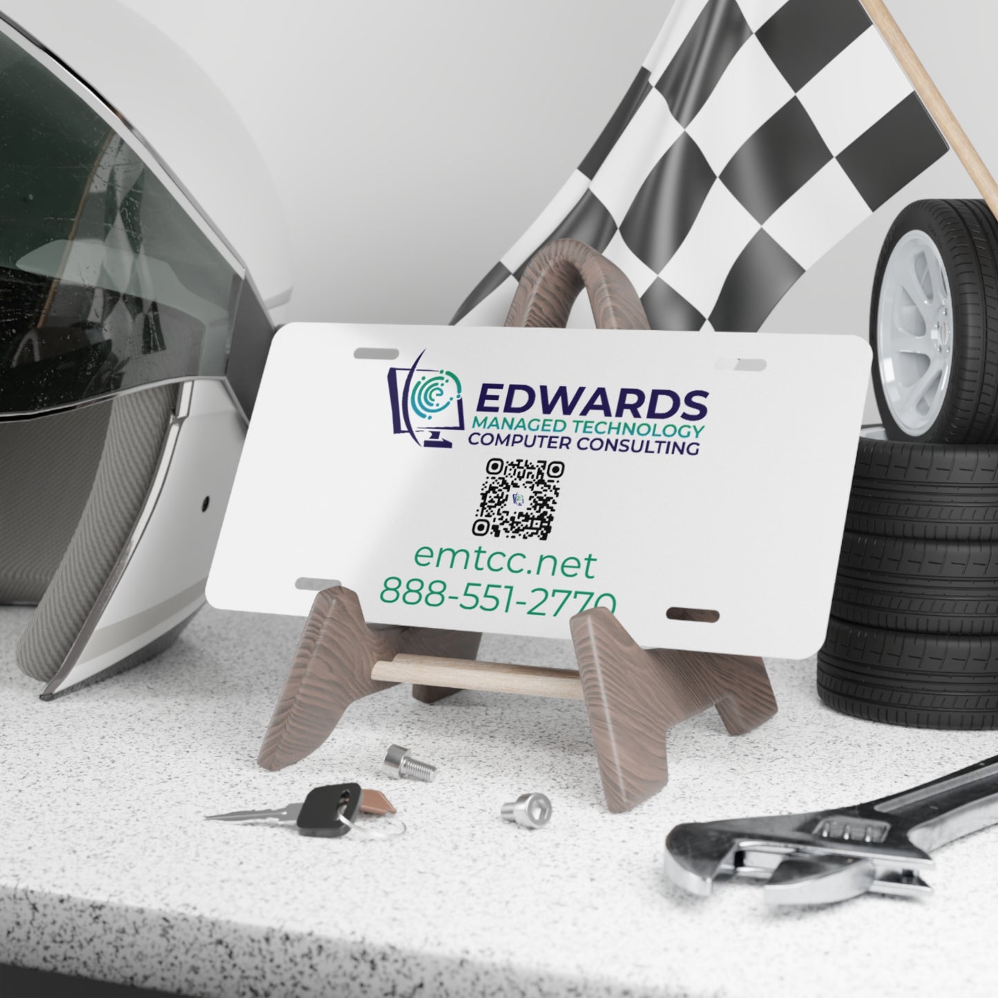 Edwards Managed Technology Vanity Plate