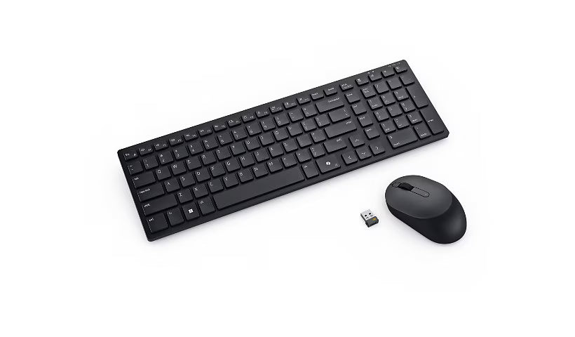 Dell Pro Compact Silent Keyboard and Mouse - KM555 - keyboard and mouse set - QWERTY - US English - black Input Device