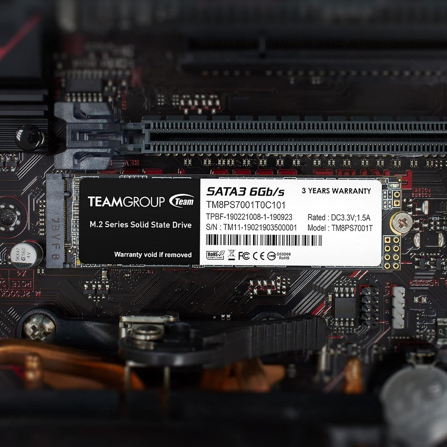 TEAMGROUP MS30 1TB with SLC Cache 3D NAND TLC M.2 2280 SATA III 6Gb/s Internal Solid State Drive SSD