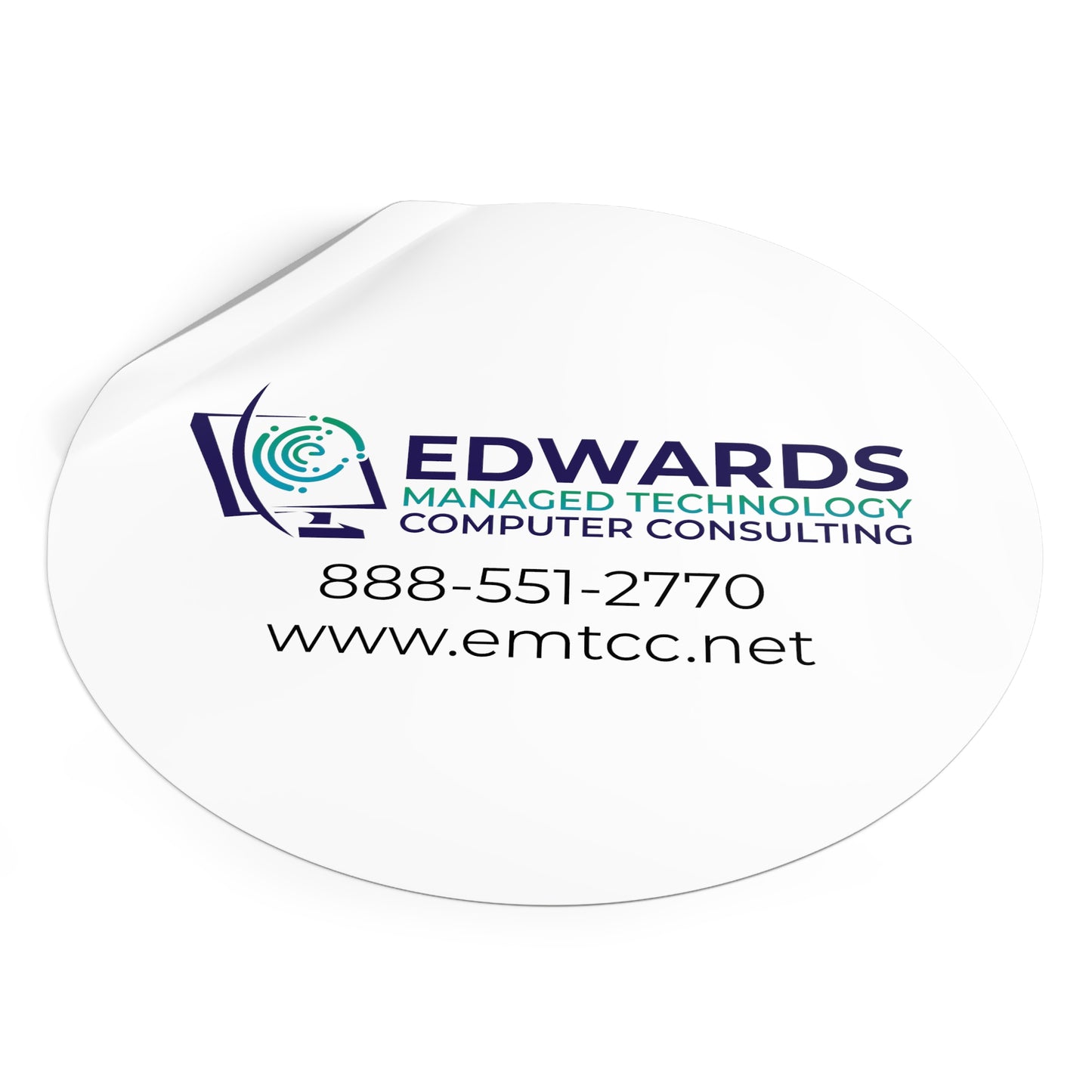 EMTCC Round Vinyl Stickers