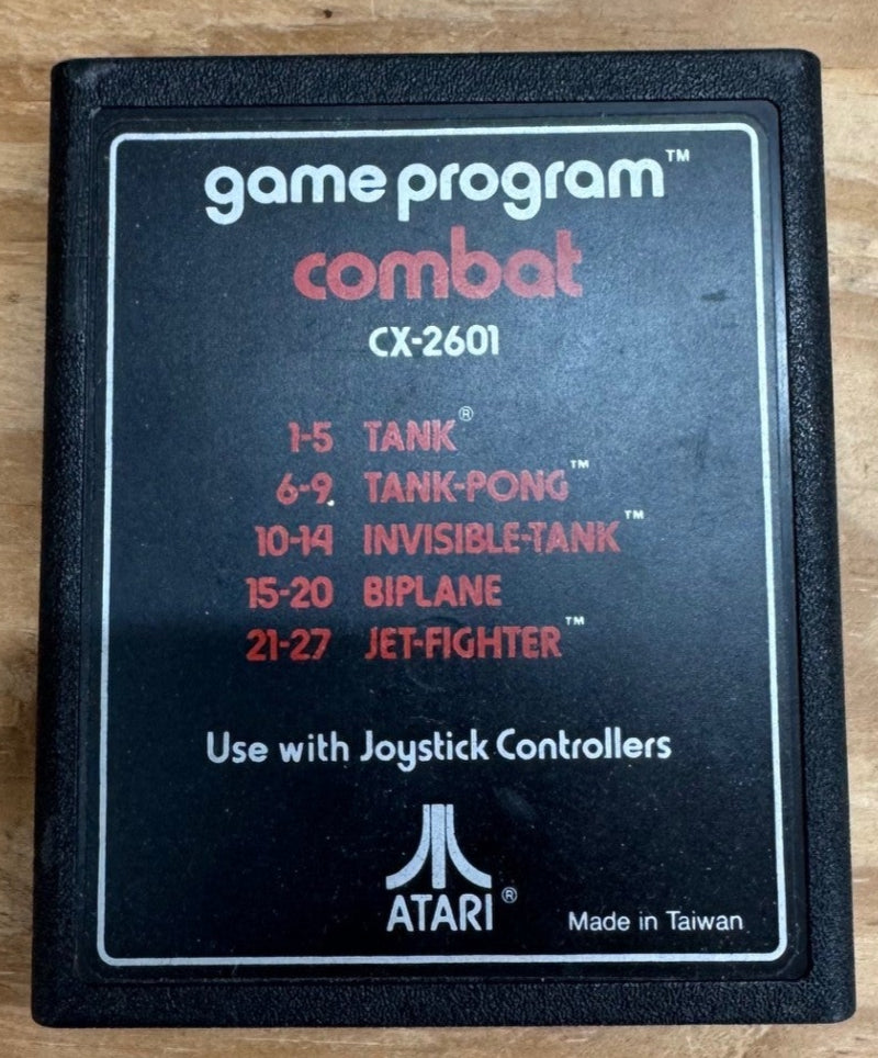 *** USED *** Combat (Atari 2600, 1977) Game Cartridge CX-2601